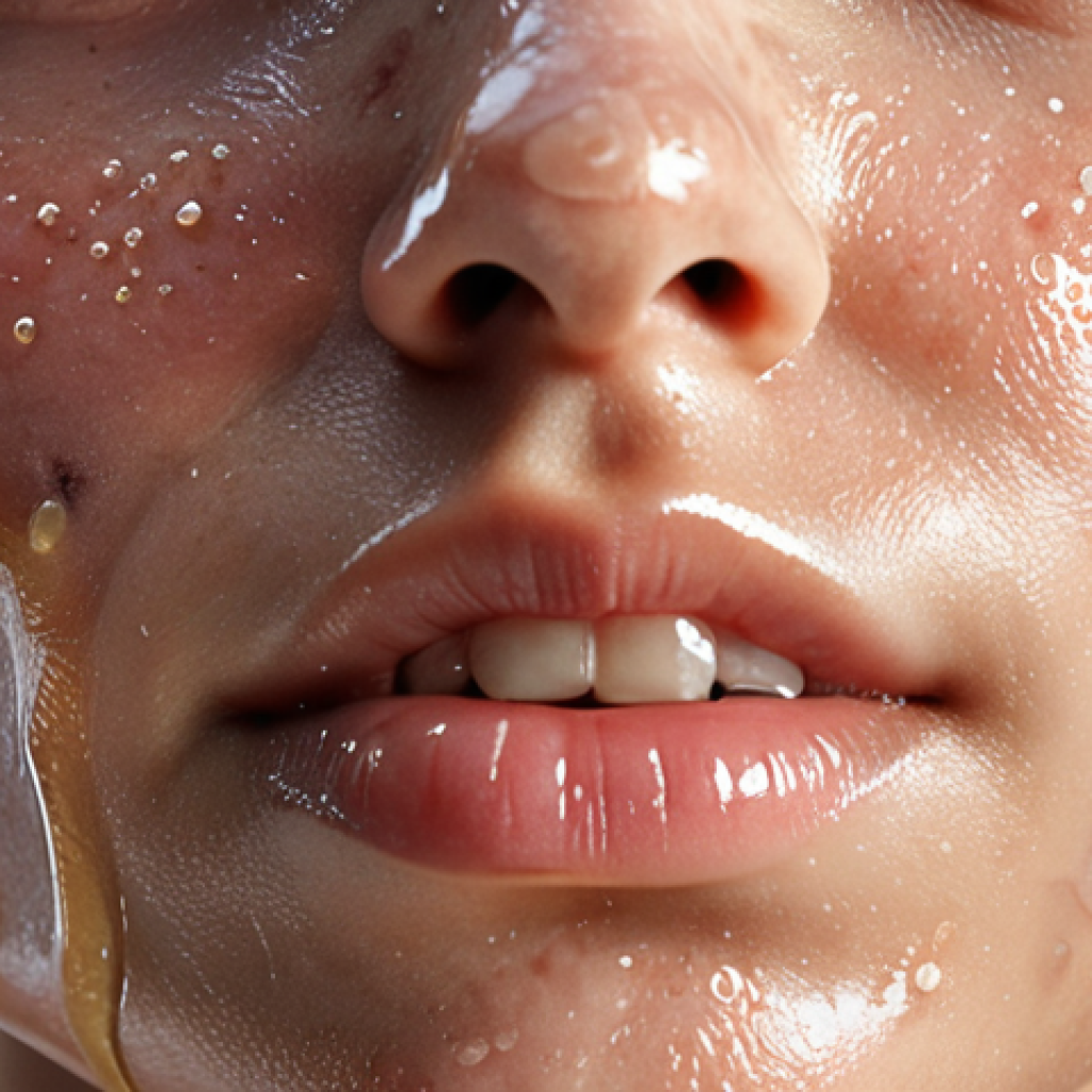 **

A close-up of healthy, glowing skin with a subtle, protective shield-like effect over it, representing the strengthened skin barrier. Gentle lighting, focus on texture and hydration. Include tiny, abstract representations of "good bacteria" visibly working.

**
